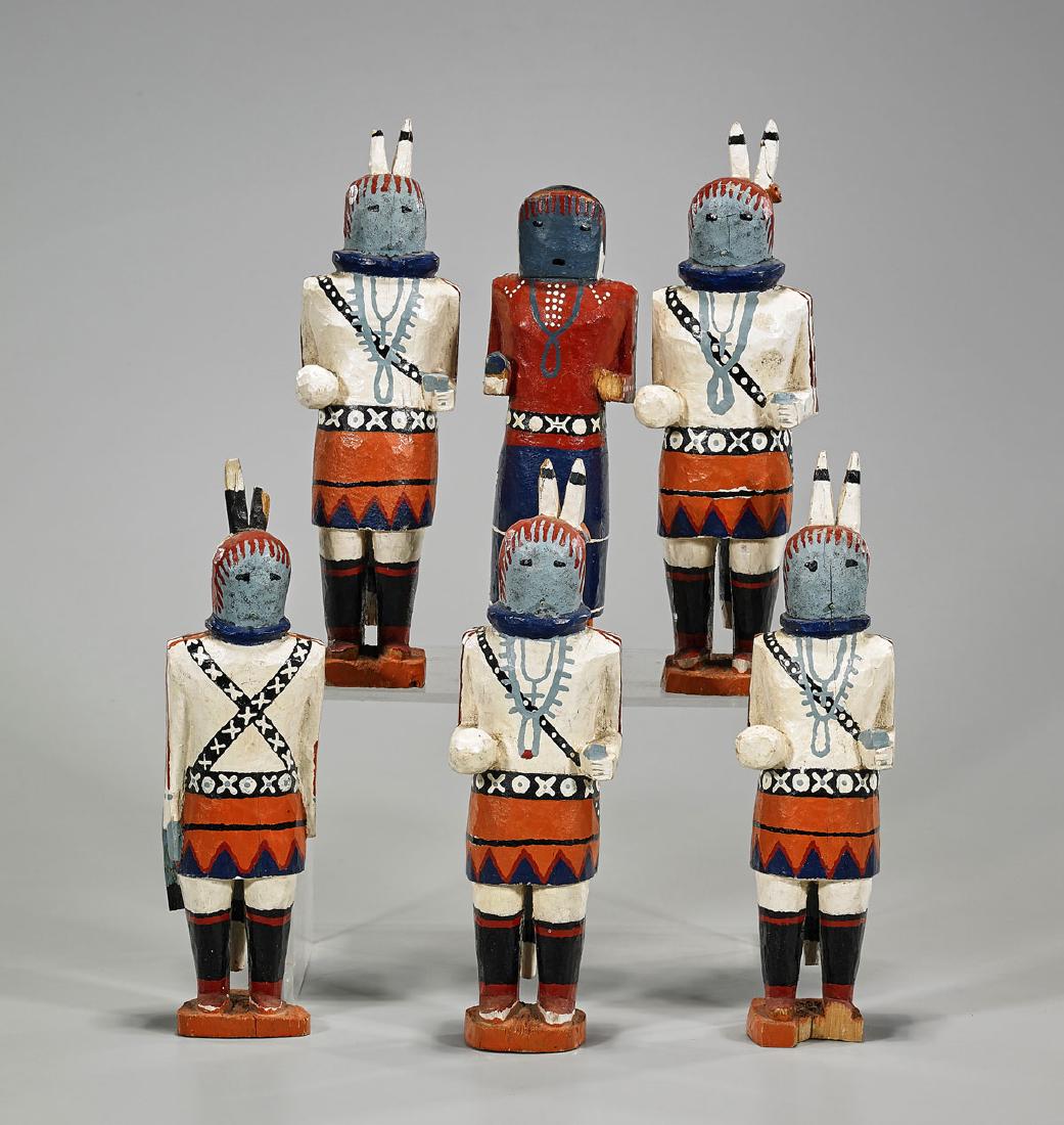 Group of Six Navajo Wood Yeibichai Dolls (1 of 1)