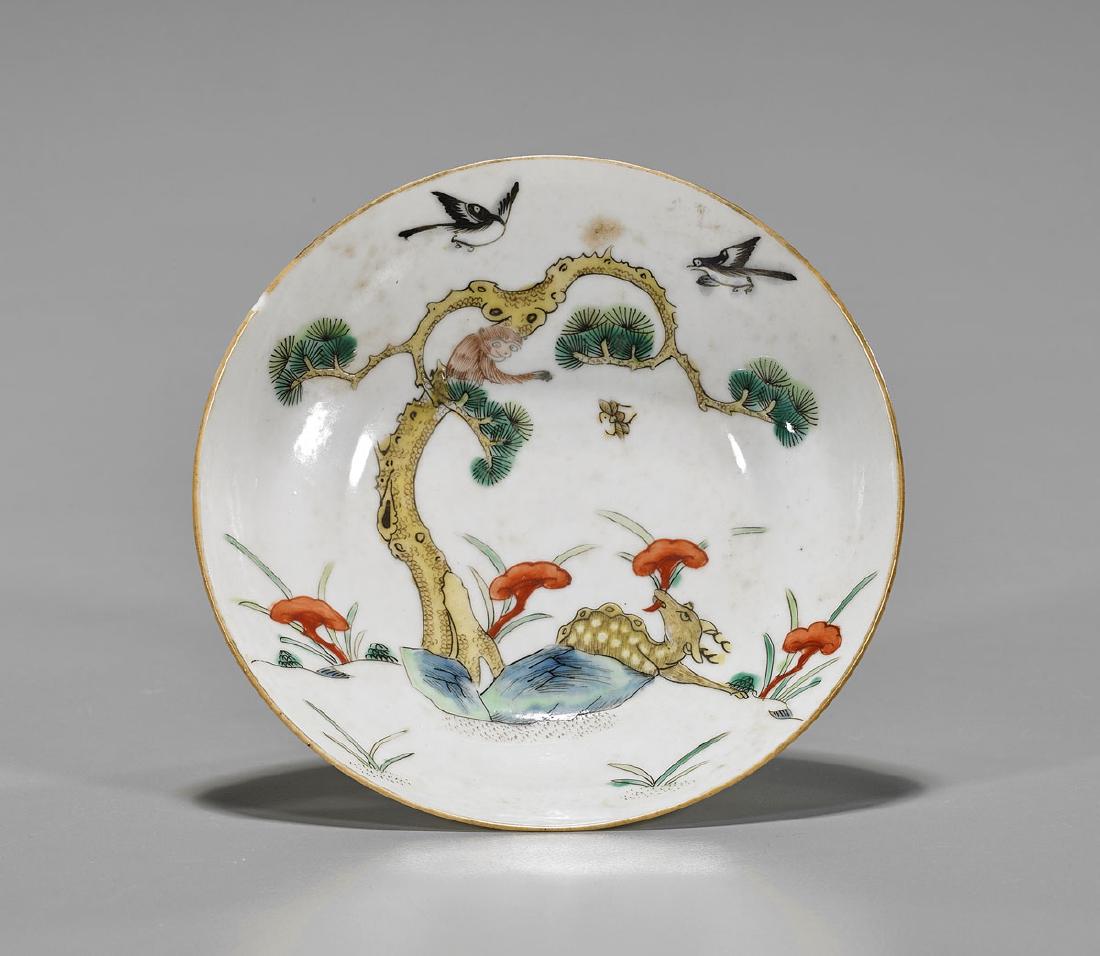 Antique Chinese Enameled Porcelain Dish (1 of 2)