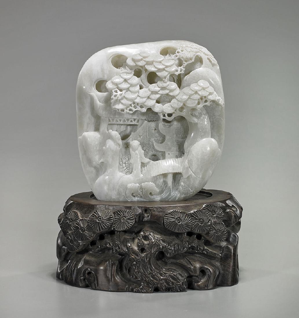 Chinese Carved Hardstone Boulder (1 of 2)