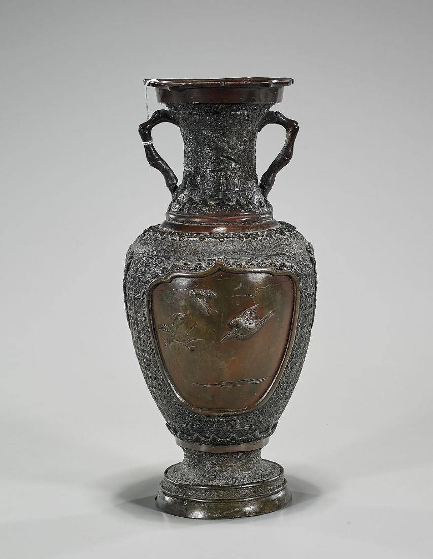 Antique Japanese Bronze Vase (1 of 2)