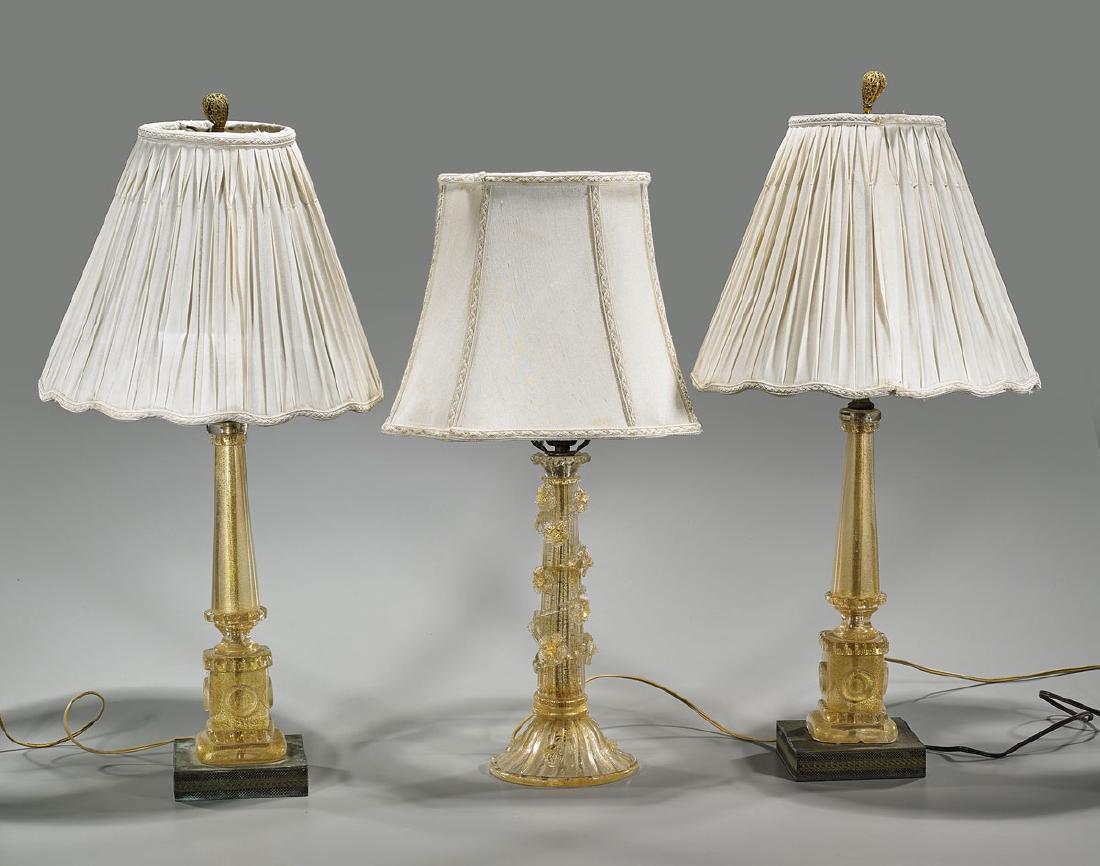 Three Old Murano Glass Lamps (1 of 2)