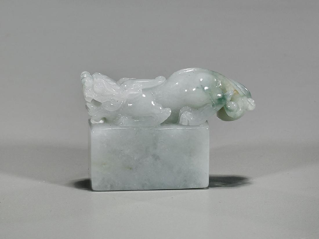 Chinese Jadeite Seal Stone (1 of 1)