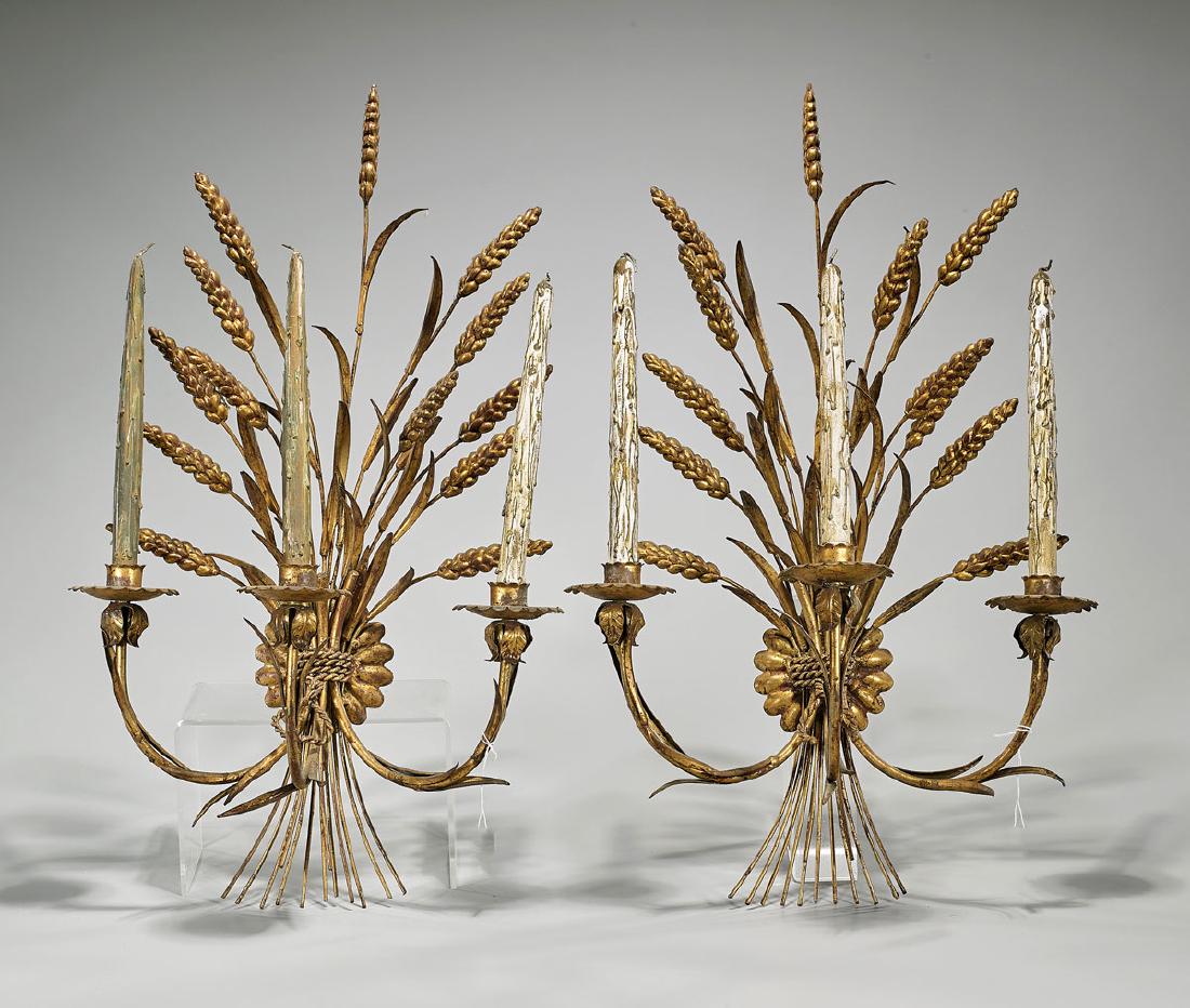 Pair Old Brass Sconces (1 of 1)