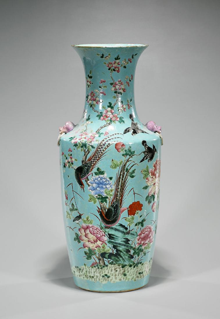 Tall Antique Chinese Enameled Porcelain Vase (1 of 2)