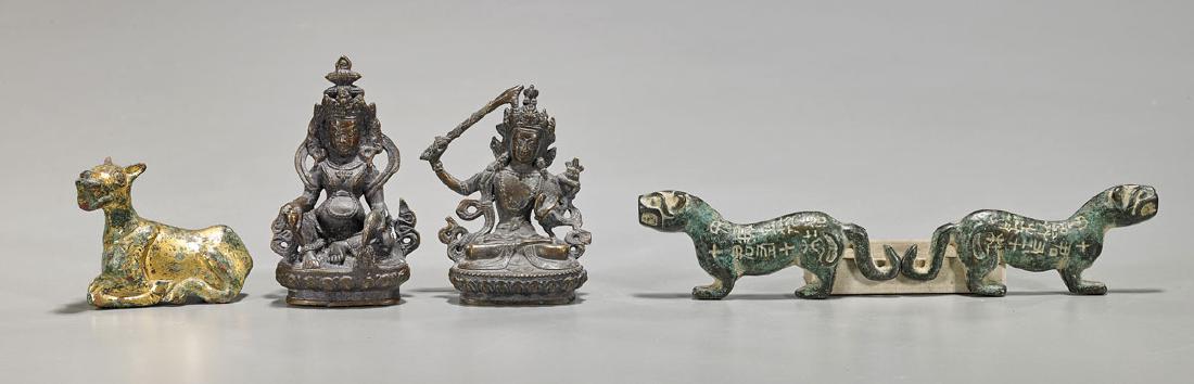 Group of Five Various Chinese Bronzes (1 of 1)