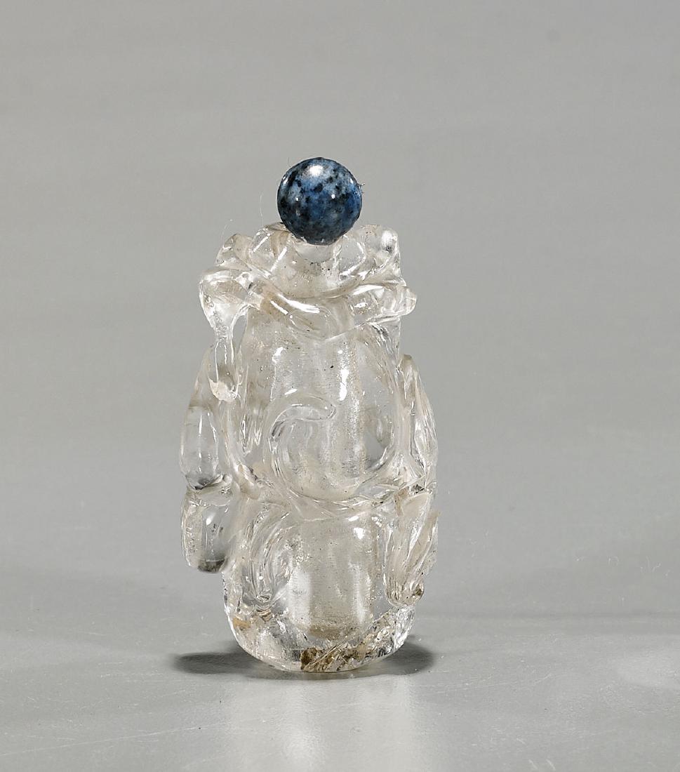 Chinese Carved Rock Crystal Snuff Bottle (1 of 1)