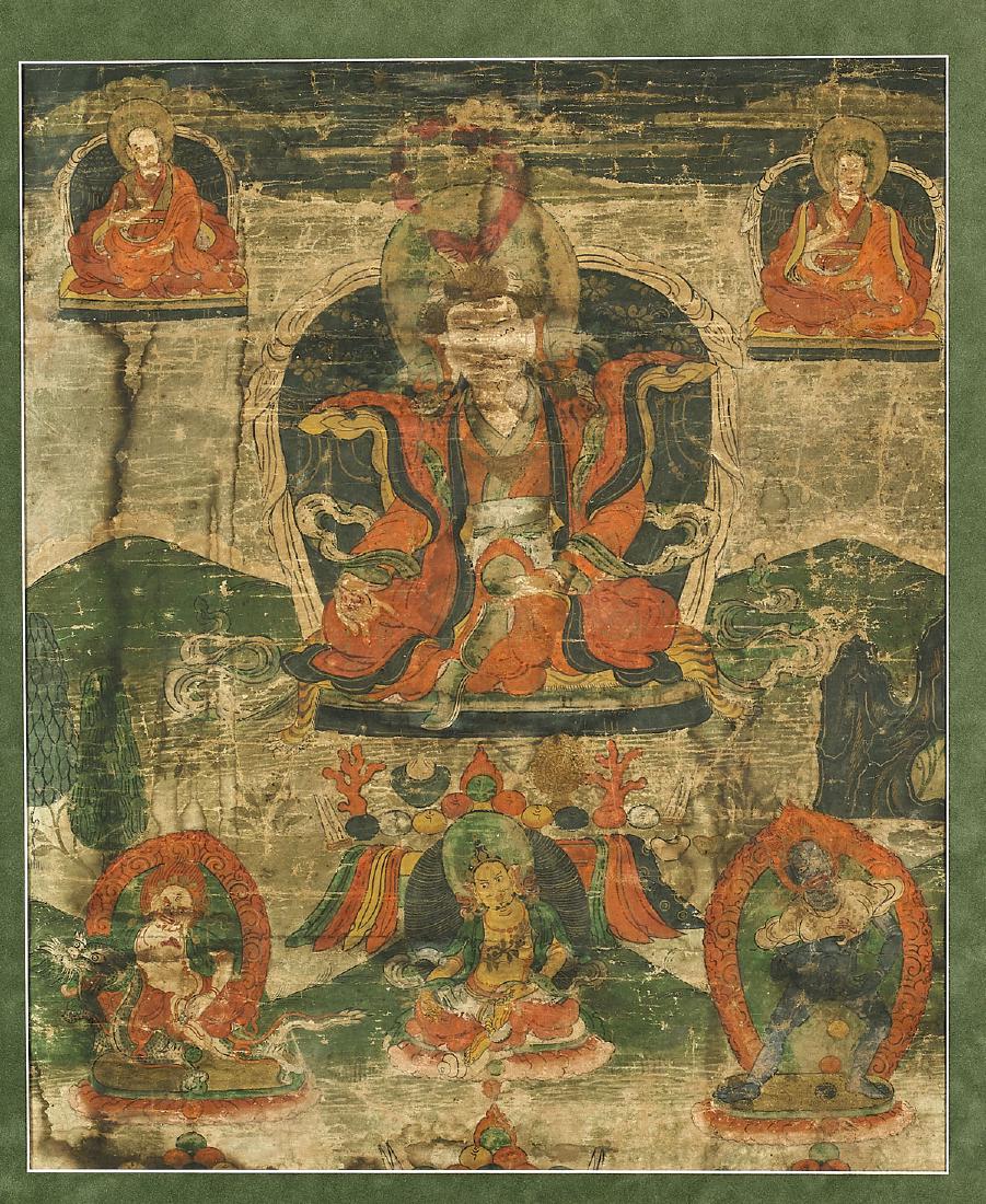 Antique Tibeto-Chinese Painted Thangka (1 of 1)