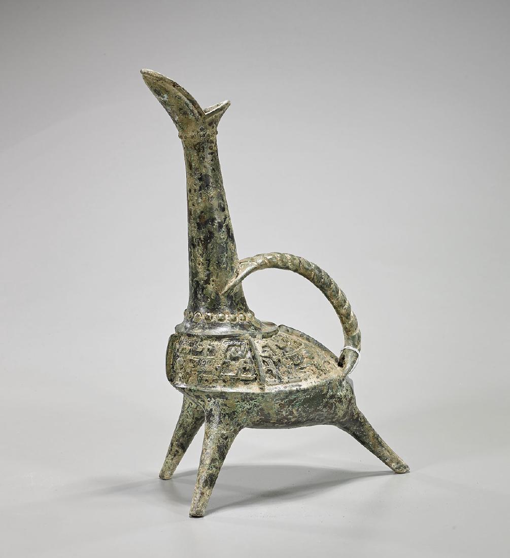 Chinese Archaistic Bronze Hu Vessel (1 of 2)