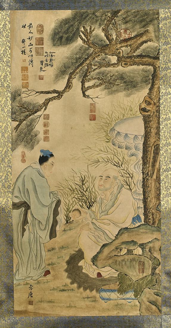 Two Chinese Scrolls After Zhou Yigui & Wu Zhen (1 of 4)
