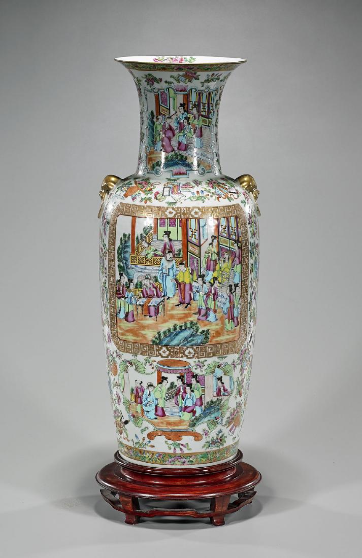 Tall Antique Chinese Famille Rose Export Porcelain Vase (1 of 2)