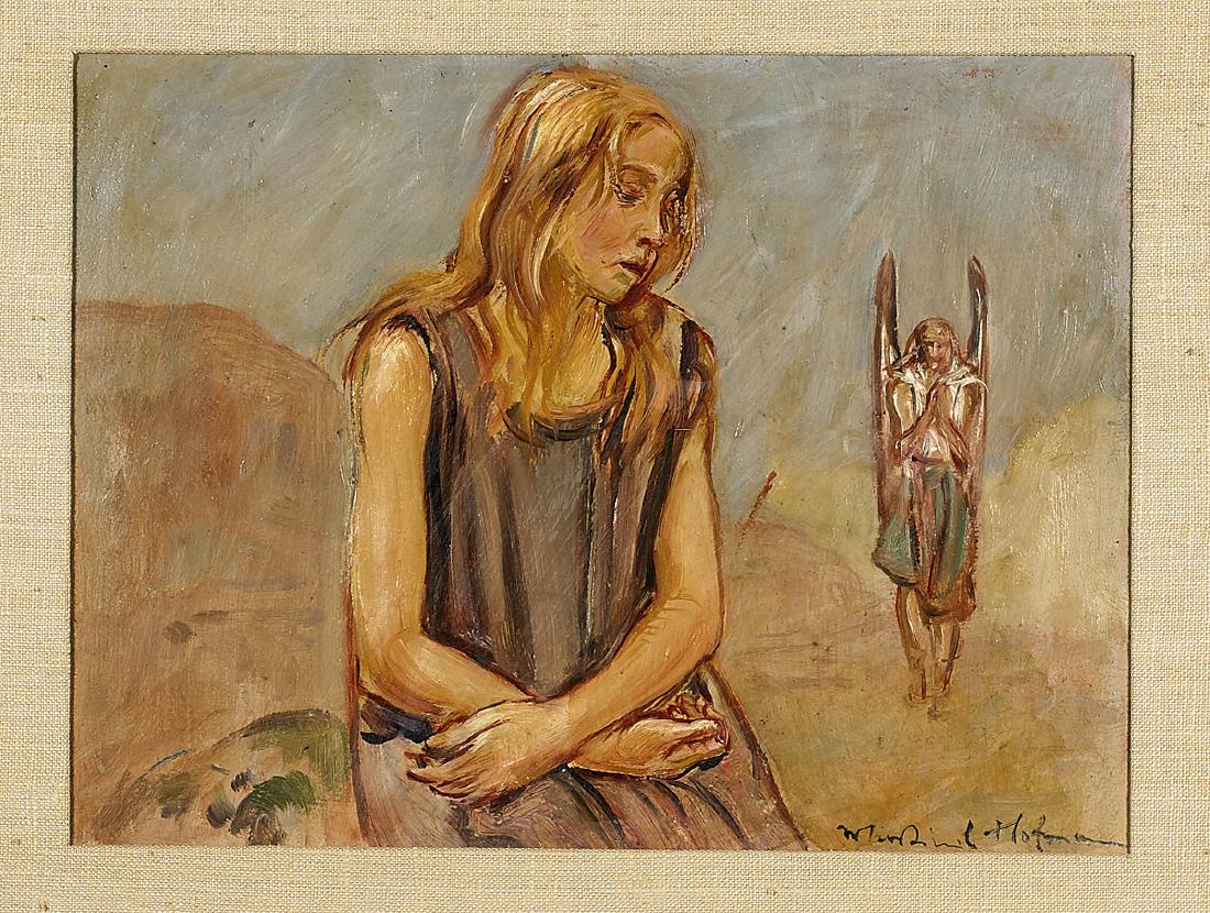 Two Figural Paintings on Board (1 of 4)