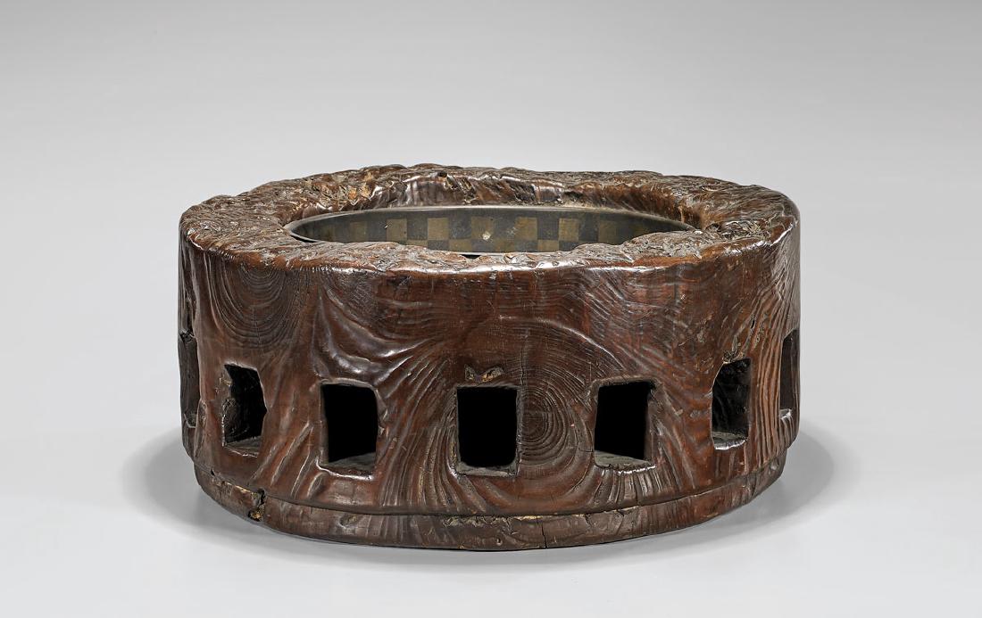 LARGE ANTIQUE JAPANESE WOOD HIBACHI (1 of 2)