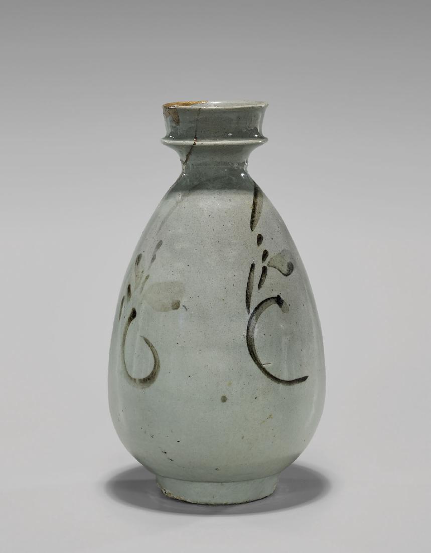 ANTIQUE KOREAN GLAZED BOTTLE VASE (1 of 3)