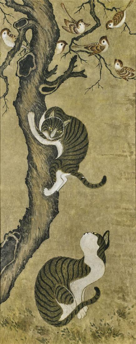 KOREAN FOLK PAINTING: Cats & Birds (1 of 1)