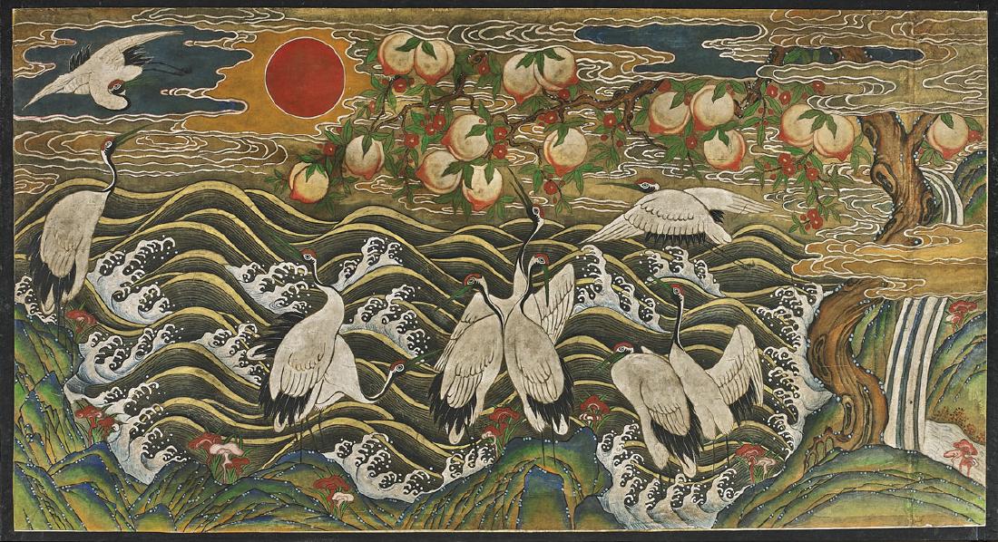 LARGE KOREAN PAINTING ON PAPER (1 of 1)