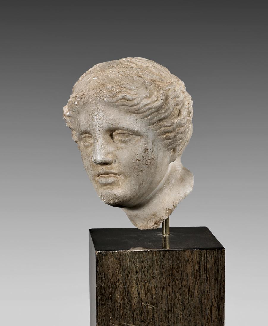 CARVED MARBLE HEAD OF APHRODITE (1 of 6)