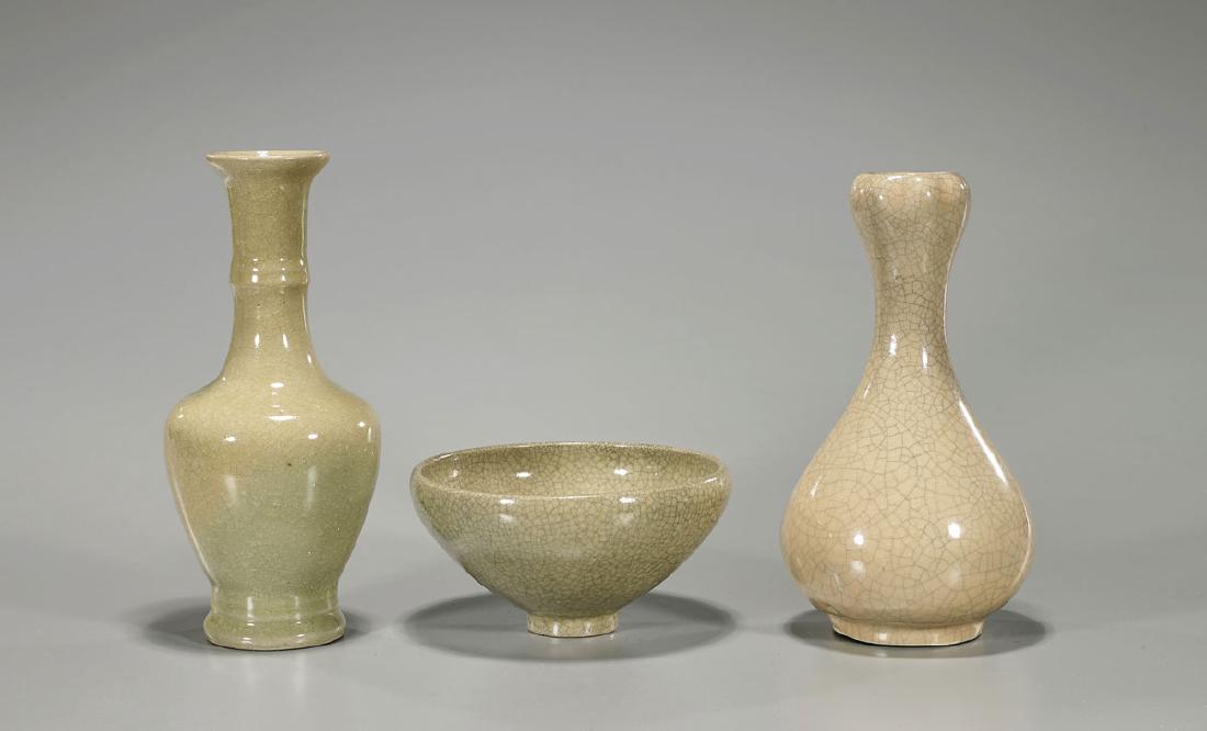 Three Song-Style Glazed Porcelain Pieces (1 of 1)