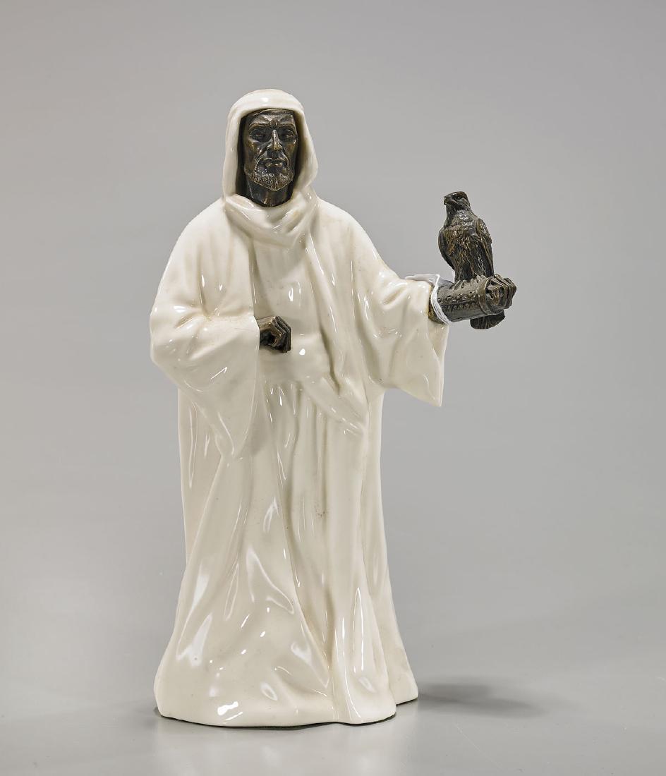 Minton Porcelain & Bronze Figure of a 'Sheikh' (1 of 2)