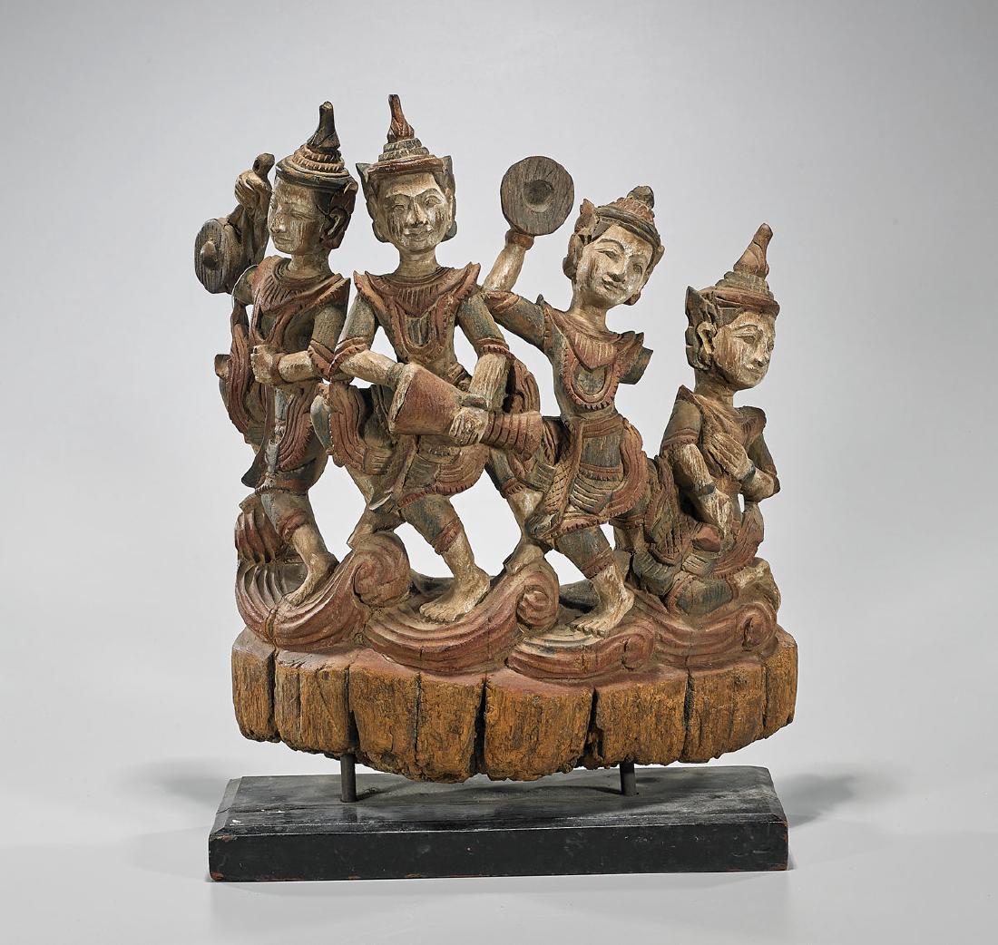 Old Thai Figural Wood Carving (1 of 2)