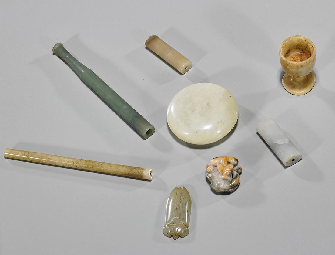 Group of Various Old Chinese Jade & Hardstone Pieces (1 of 1)