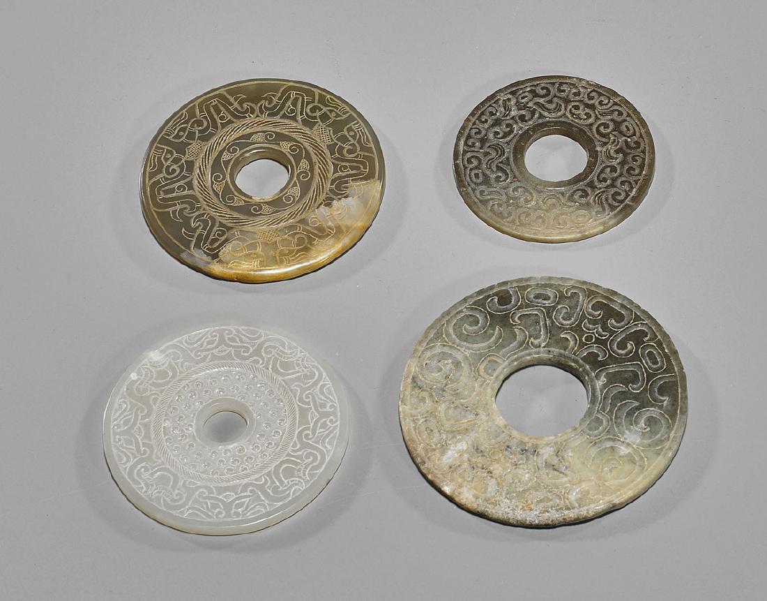 Group of Old Chinese Archaistic Carved Jade Or (1 of 1)