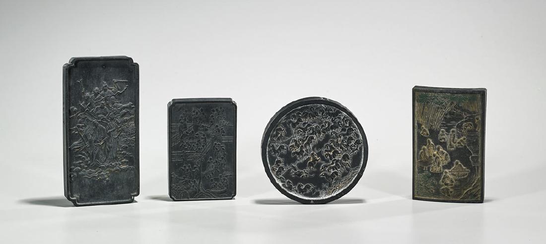 Group of Four Old Chinese Inkstones (1 of 2)