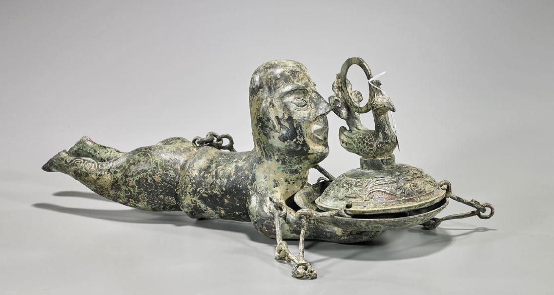 Chinese Archaistic Bronze Hanging Vessel (1 of 1)