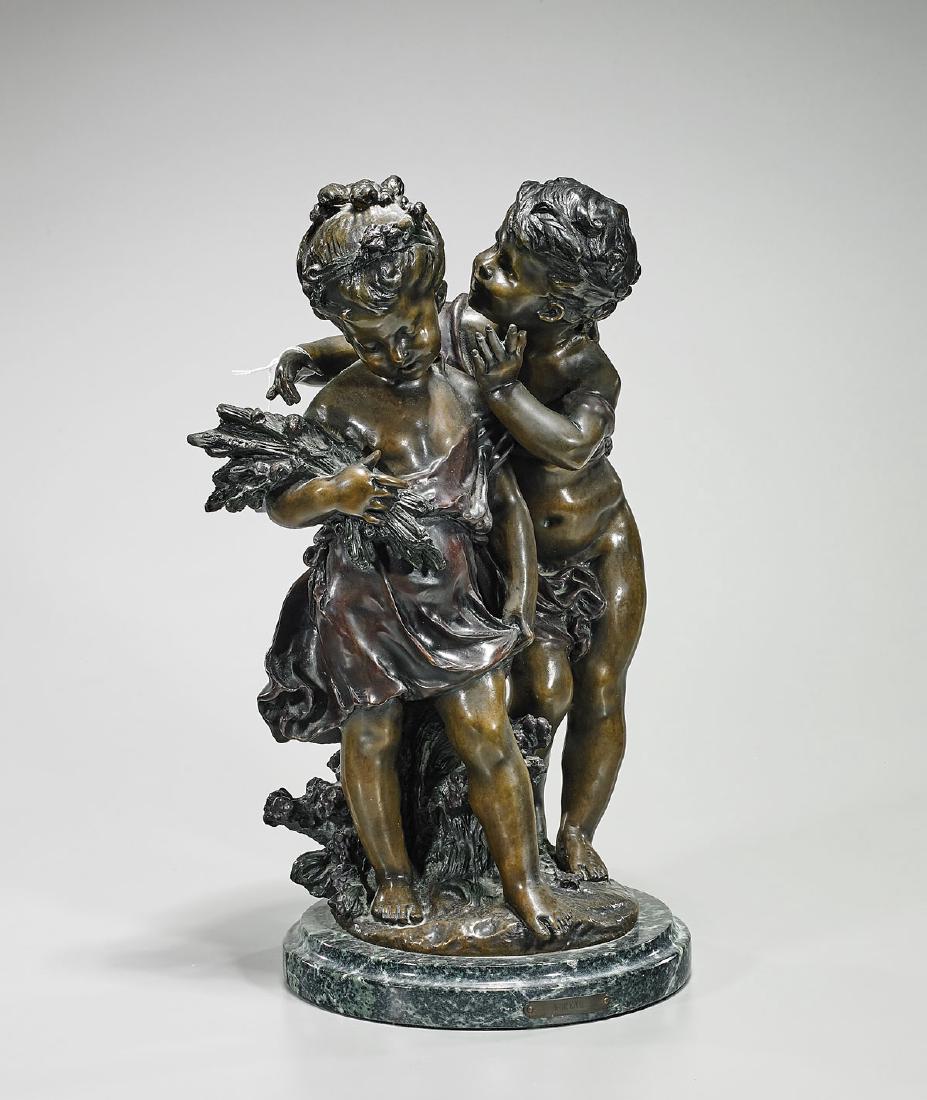Bronze Group After Auguste Moreau: Deux Enfants (1 of 3)