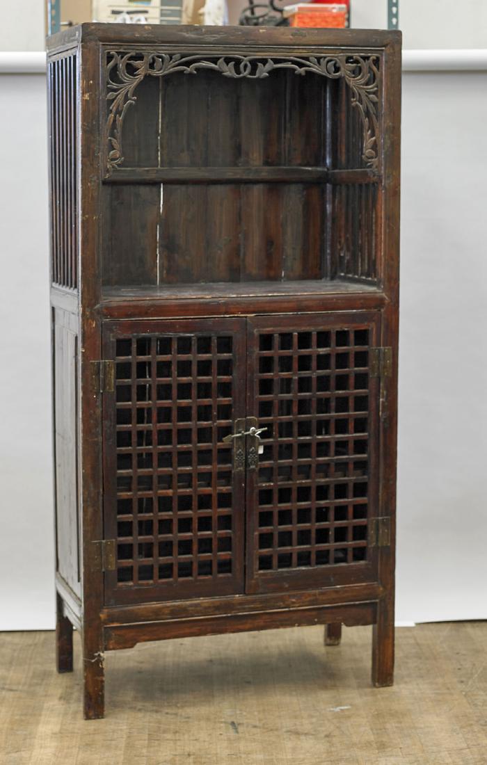 Antique Chinese Carved Wood Cabinet (1 of 1)