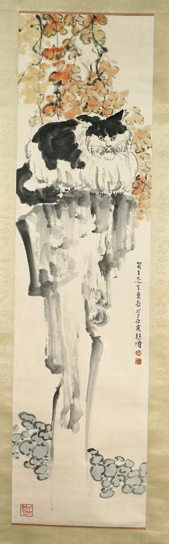 Two Chinese Scrolls After Xu Beihong & Hu Yefo (1 of 4)