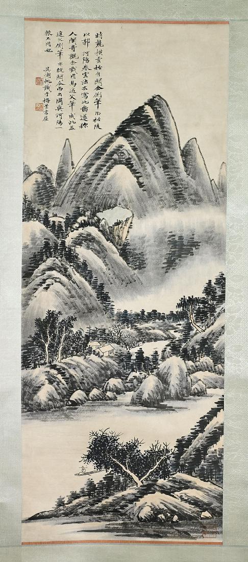 Two Chinese Scrolls After Wu Hufan & Qian Songyan (1 of 4)