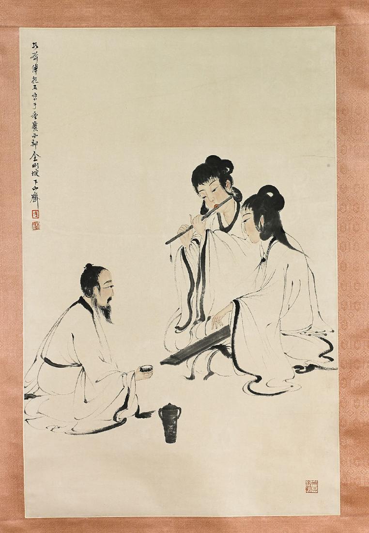Two Chinese Scrolls After Fu Baoshi & Pu Ru (1 of 4)