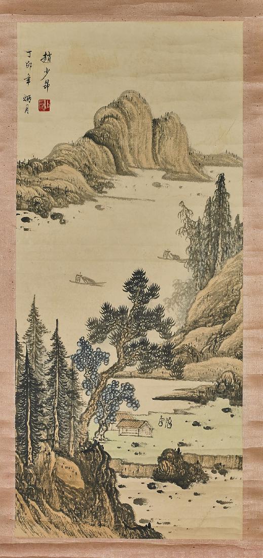 Three Chinese Landscape Scrolls (1 of 6)