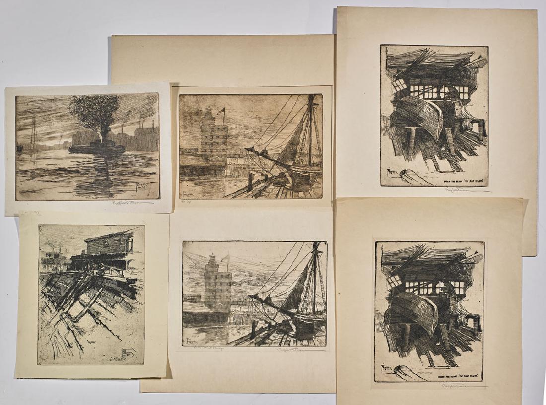 THIRTEEN ETCHINGS BY RALPH M. PEARSON: Urban Scenes (1 of 4)
