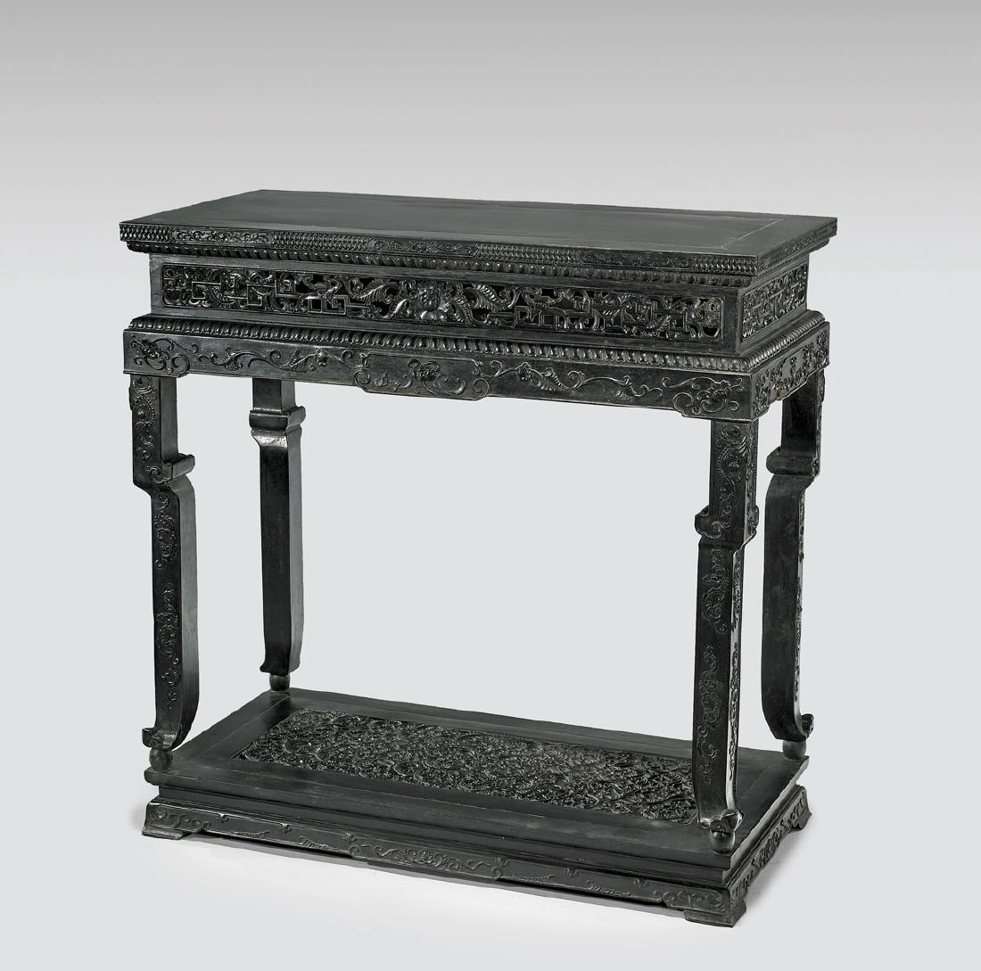 CHINESE CARVED HARDWOOD ALTAR TABLE (1 of 1)