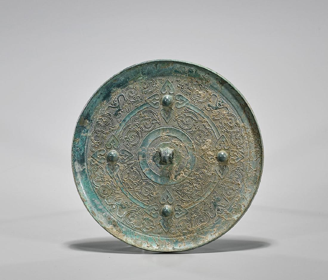 Chinese Archaic-Style Animal-Motif Bronze Mirror (1 of 1)