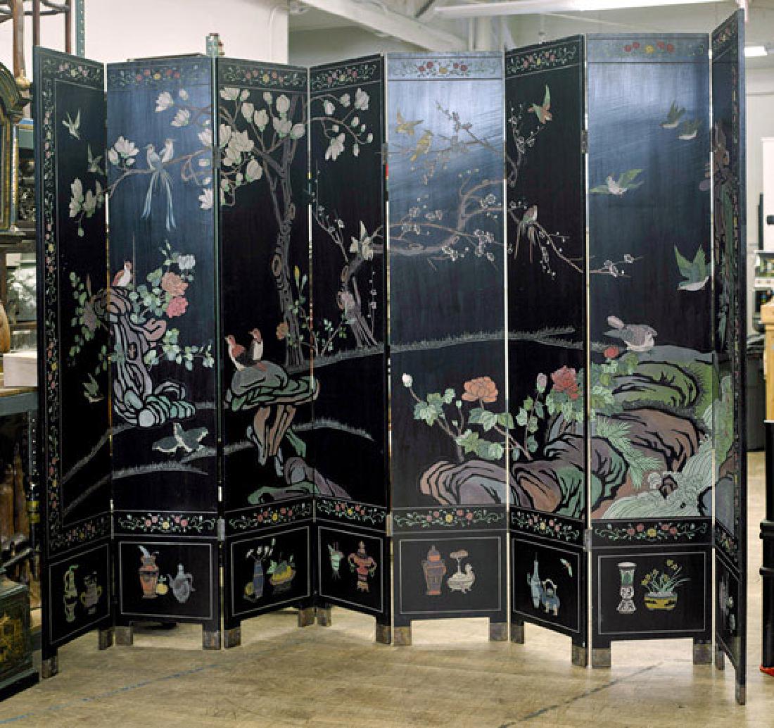 Tall Chinese Eight-Panel Coromandel Screen (1 of 1)