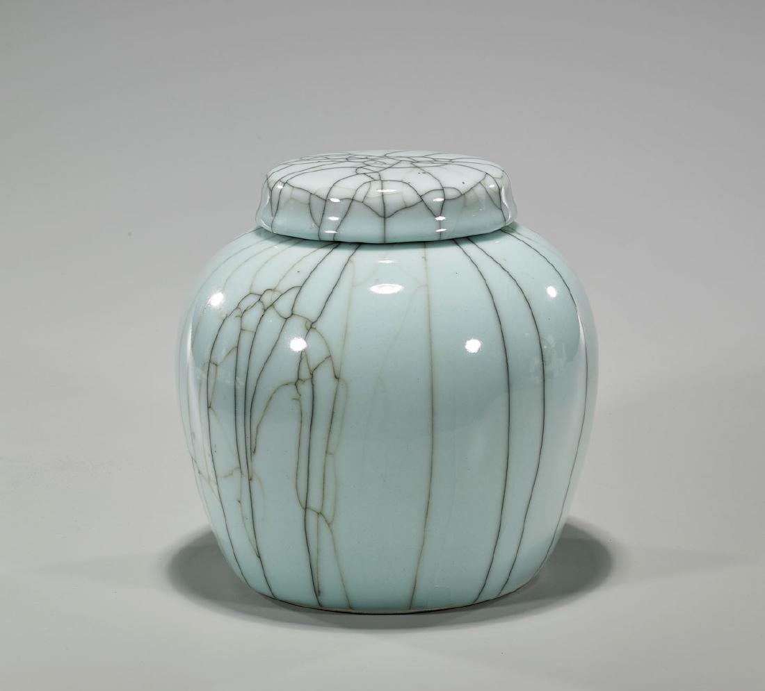 Chinese Crackle-Glazed Ceramic Jar (1 of 1)
