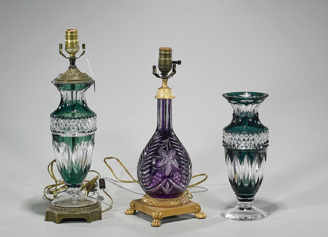 Group of Three Glass Vase & Lamps (1 of 1)