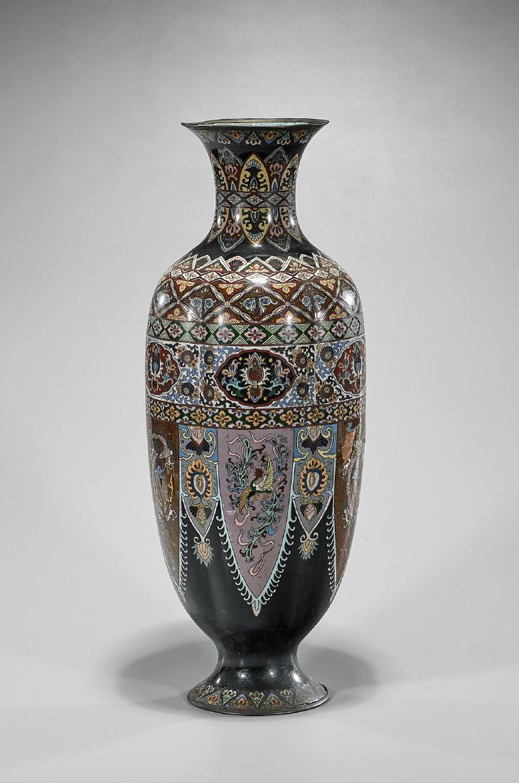 Large Antique Japanese Cloisonne Enamel Vase (1 of 1)