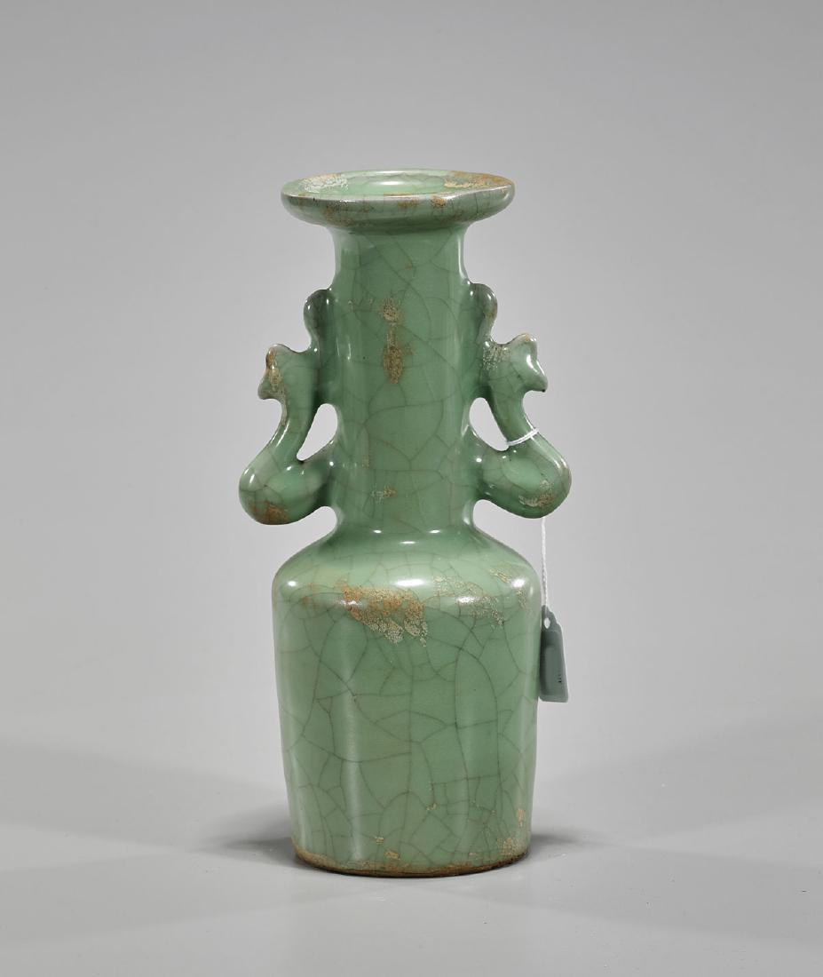 Song-Style Celadon Crackle-Glazed Mallet Vase (1 of 1)