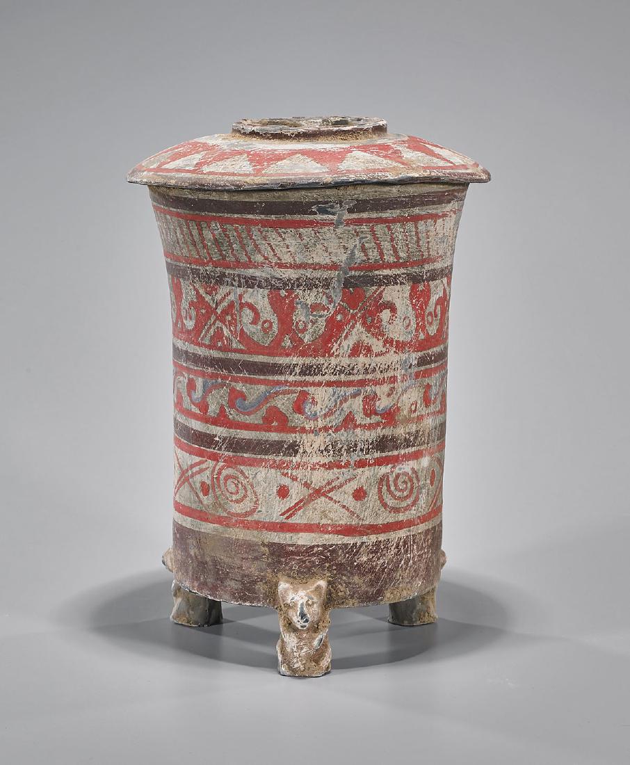 Chinese Han-Style Painted Pottery Granary (1 of 1)