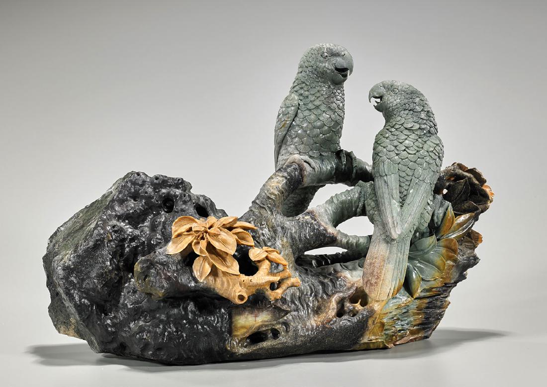 Large Chinese Carved Soapstone (1 of 1)