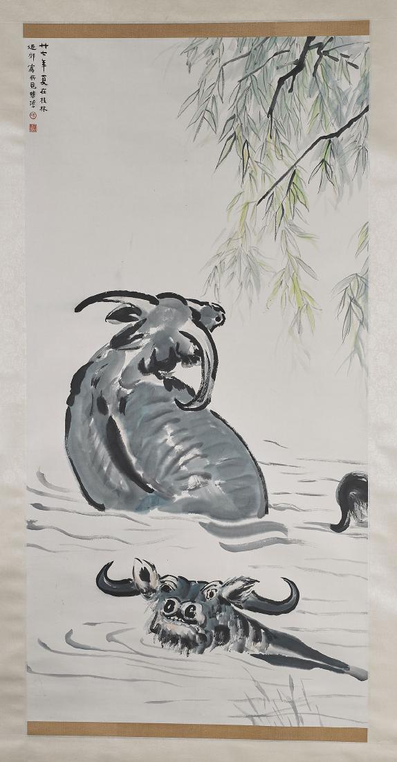 Two Chinese Scrolls After Xu Beihong & Xu Gu (1 of 4)