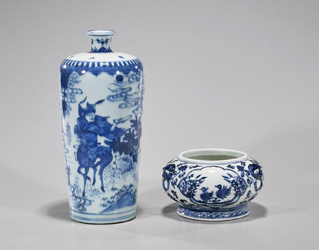 Two Chinese Blue & White Porcelains (1 of 2)