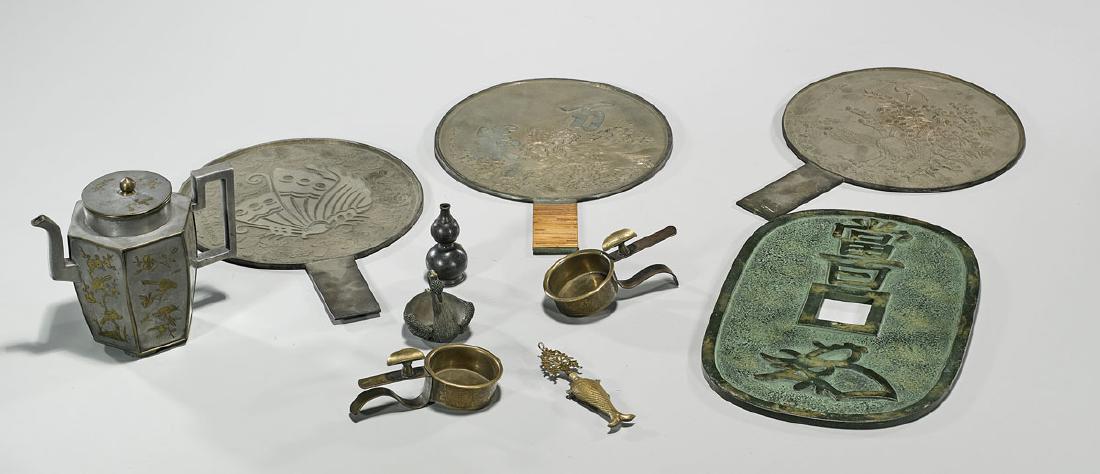 Group of Various Chinese & Japanese Metalwork Pieces (1 of 1)