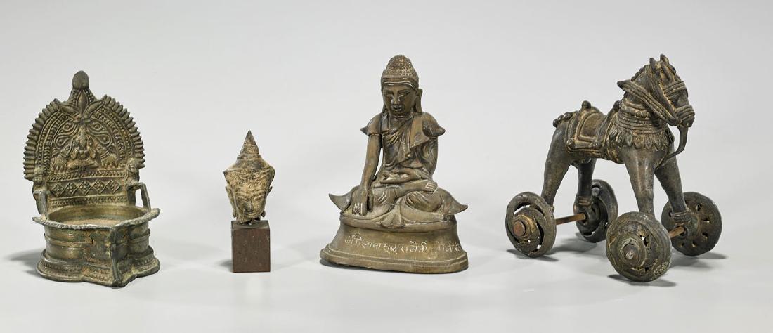 Group of Four Antique South & Southeast Asian Bronzes (1 of 1)