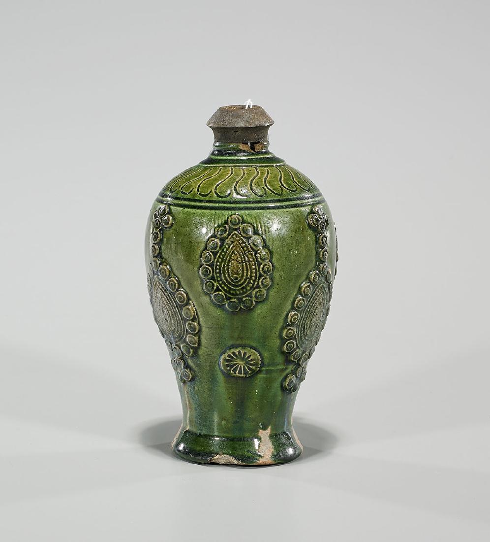 Chinese Tang Dynasty Green Glazed Vase