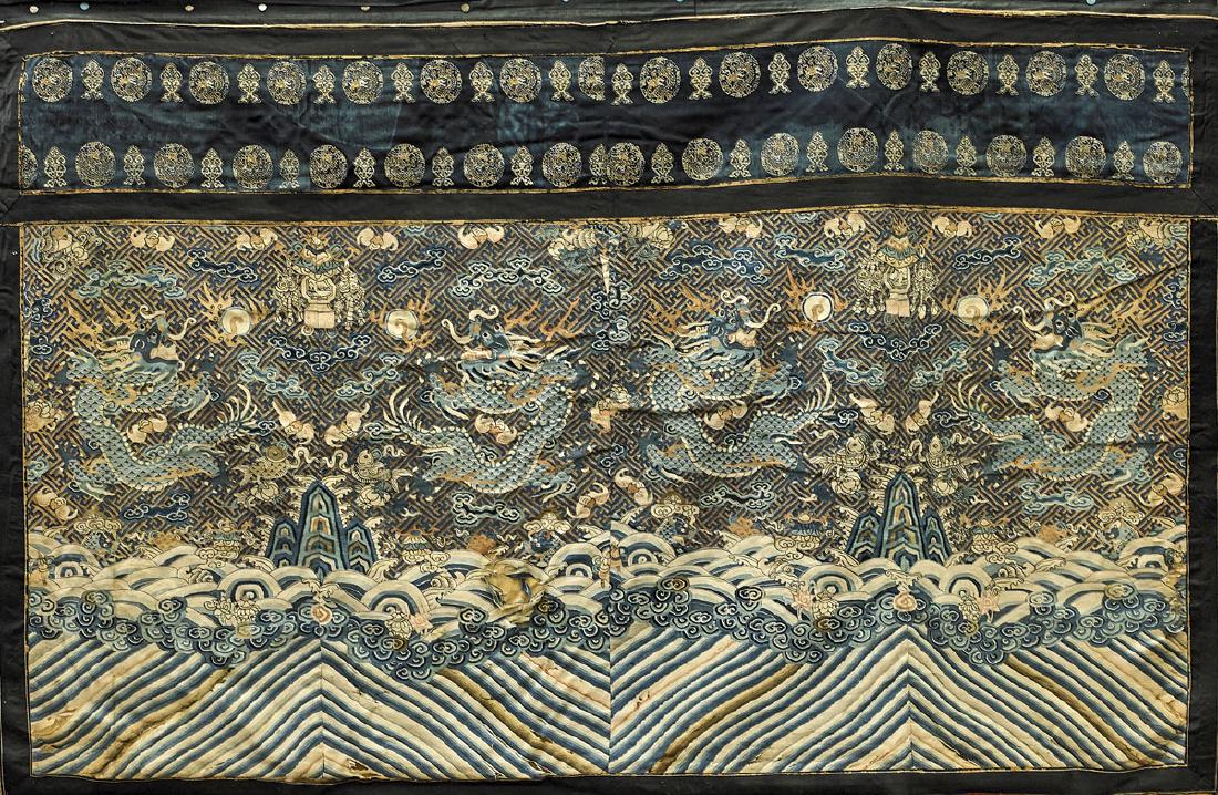 Antique Chinese Embroidered Silk Robe Fragment (1 of 1)