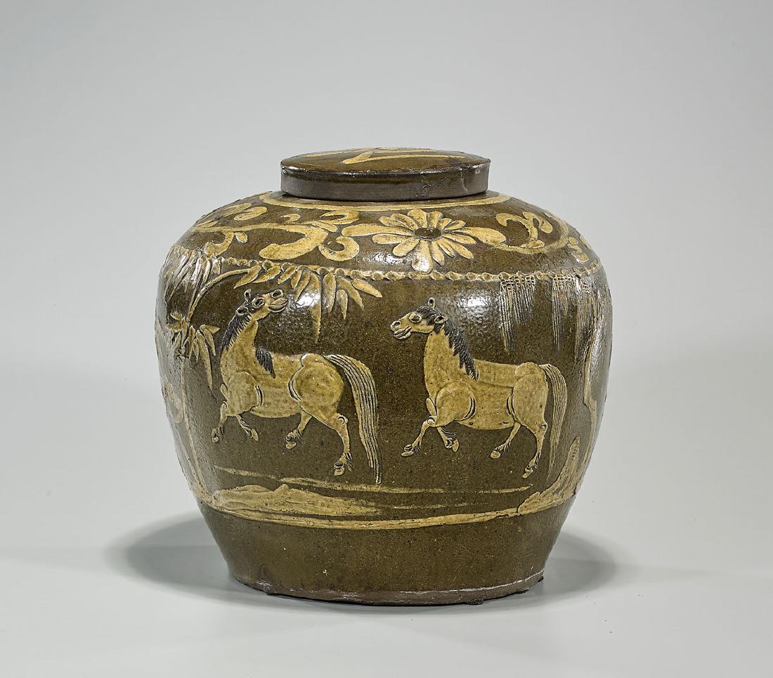 Antique Chinese Glazed Pottery Jar (1 of 1)